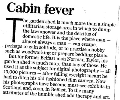 Belfast Telegraph editorial 23rd Feb 2010 Belfast Telegraph editorial 23rd Feb 2010