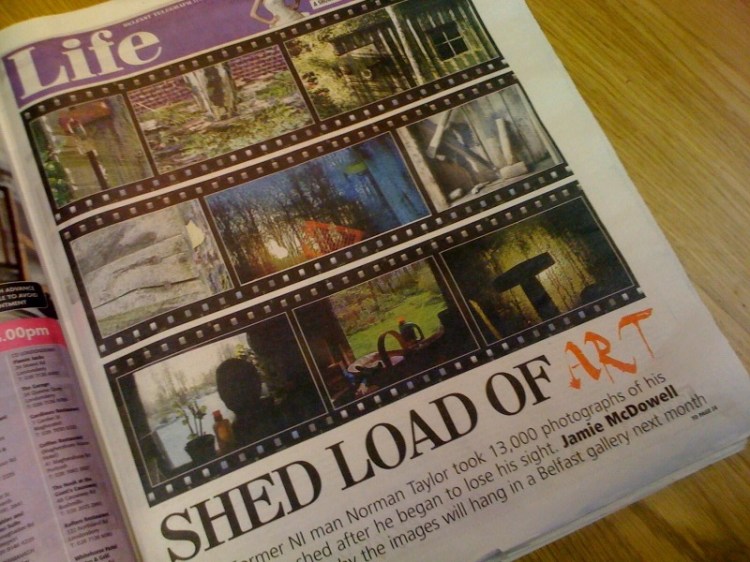 Norman Taylor Shed Story in Belfast Telegraph Norman Taylor Shed Story in Belfast Telegraph